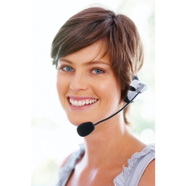 Woman with headset